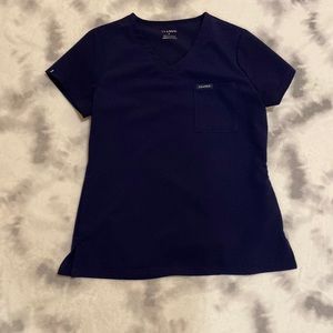 Jaanuu Navy One-Pocket Scrub Top